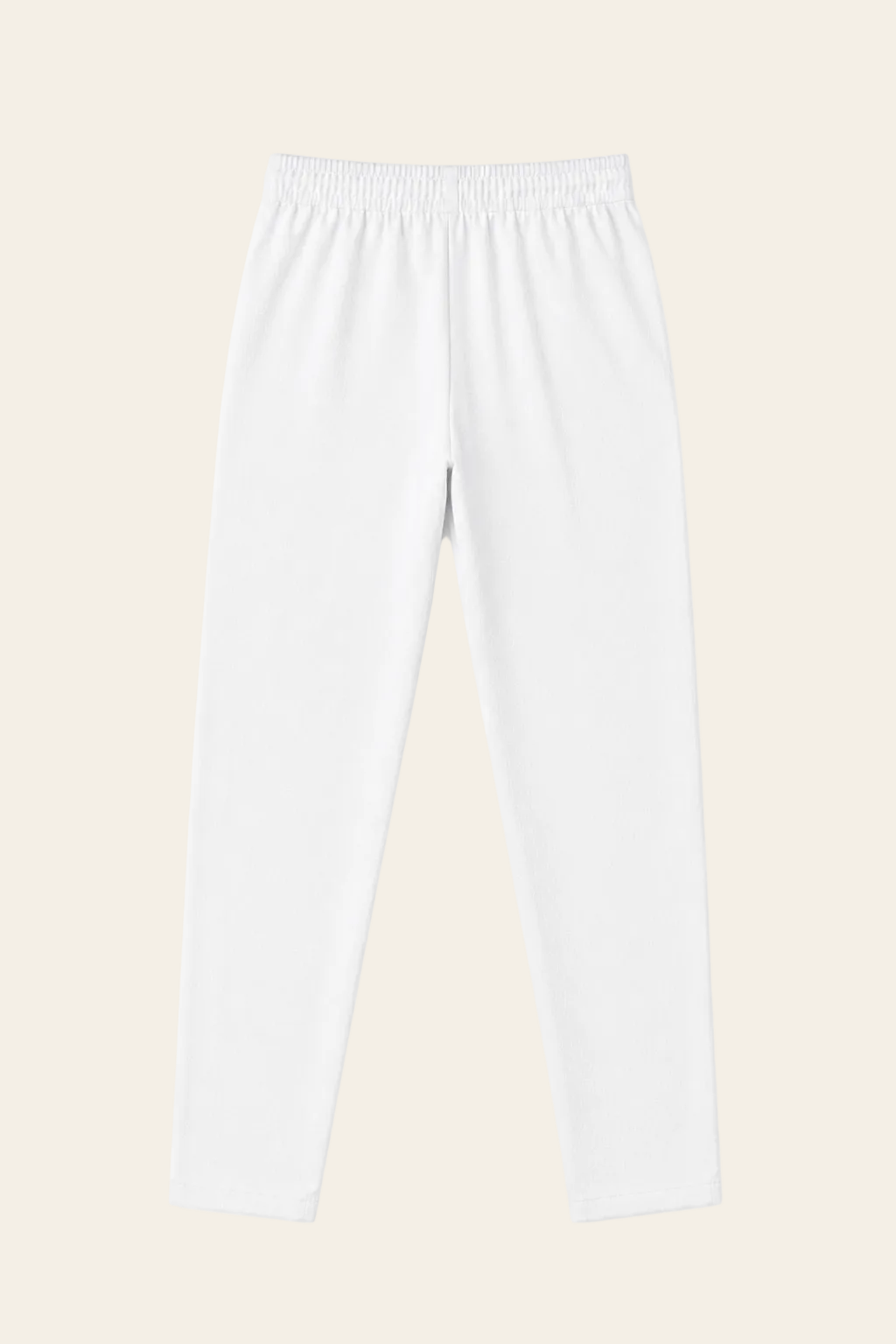 Pantaloni Albi Din Stofă