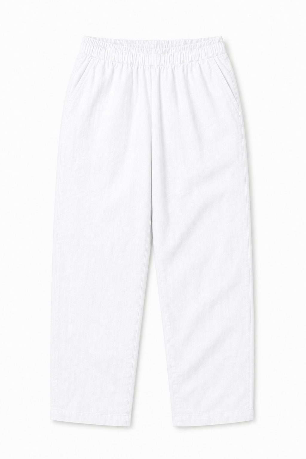 Pantaloni Albi din In